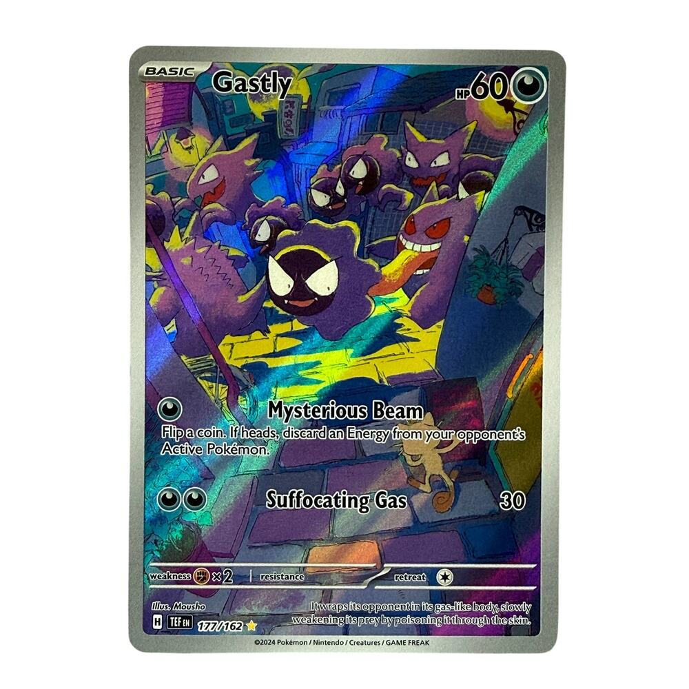 Pokémon TCG Gastly 177/162 SV Temporal Forces 2024 Illustration Rare Holo NM-MT